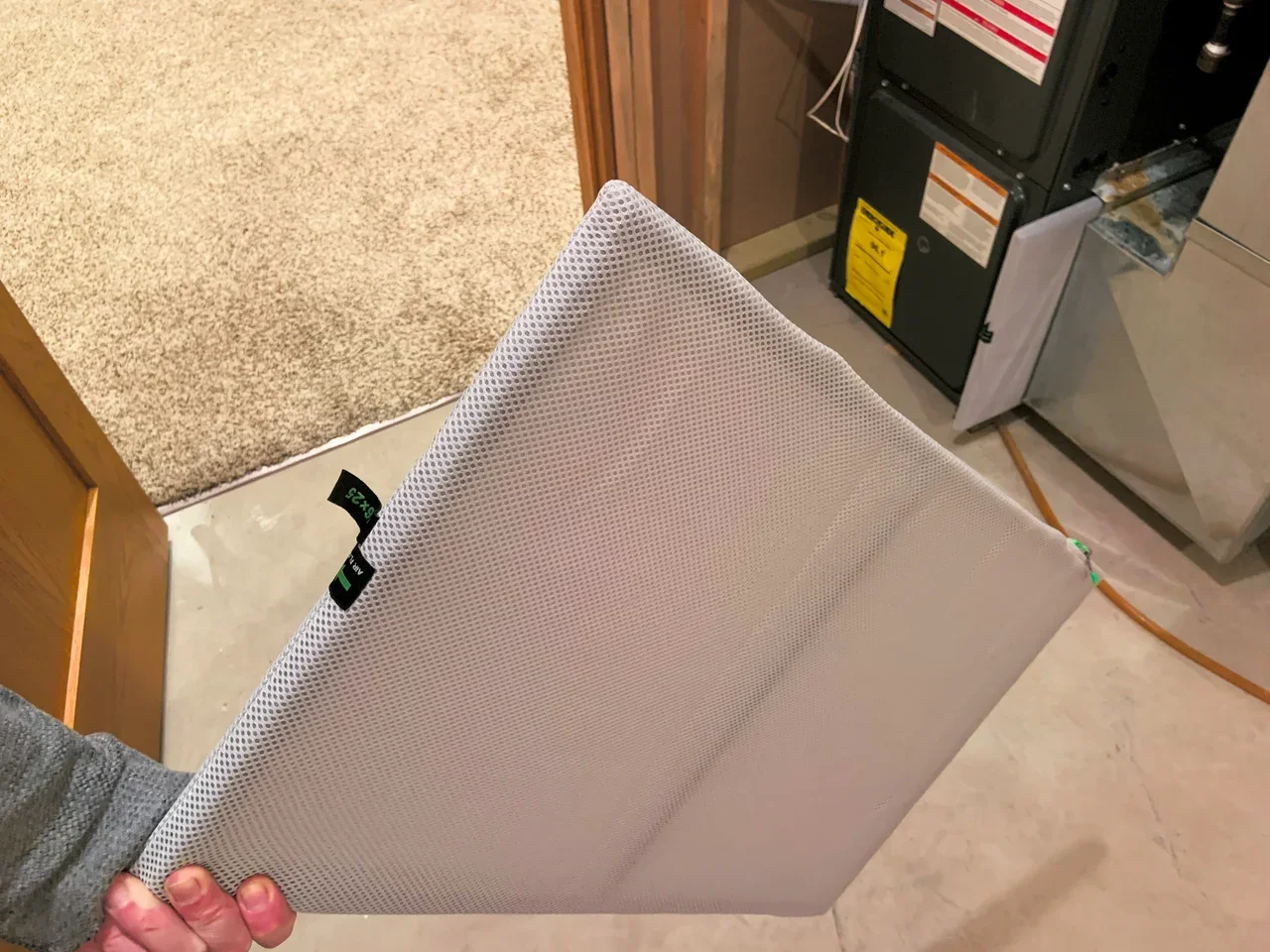 Reusable washable HVAC filter as an example of a maintenance item